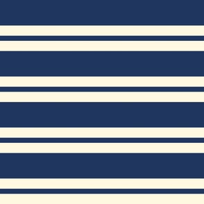 Bold-uneven-horizontal-dark-navy-blue-stripes-with-small-beige-white-stripes-in-between-XL-jumbo