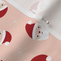 Cheeky Santa Clause - Midcentury vintage fifties santa Christmas design on blush