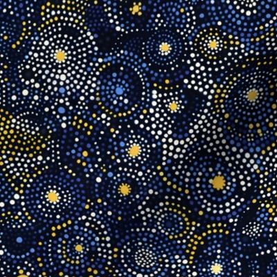  Cosmic Polka Galaxy Abstract Dot Pattern