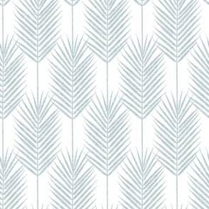 Palm Fronds - Palm Leaf - coastal blue/white - LAD24