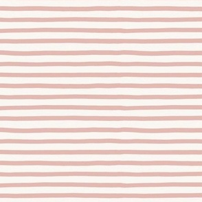 Horizontal stripes – painted lines – summer stripes – beach stripes in mauve pink – sketchy stripes 