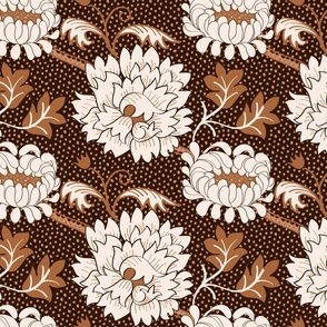 Victorian Era - Arts and Crafts- Off white, beige, brown - Brown monochromatic