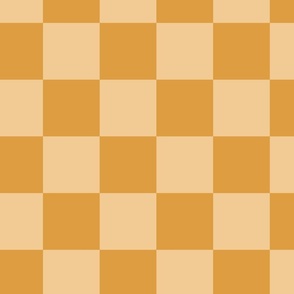 Checkboard - Cheerful Checks - Gold monochrome
