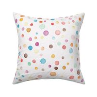 scrumptious cupcake coordinate - delicious watercolor sweet drops - colorful dots fabric and wallpaper