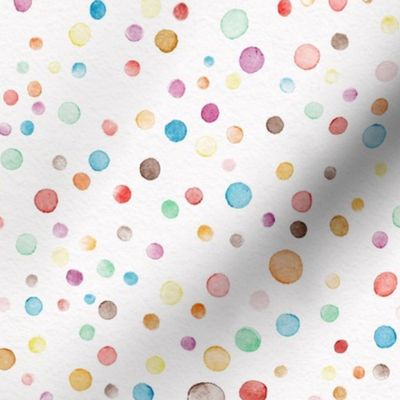 scrumptious cupcake coordinate small - delicious watercolor sweet drops - colorful dots fabric and wallpaper