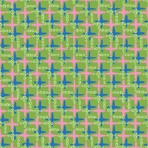 Little Bits and Bubbles Plaid 8x8 greenery green