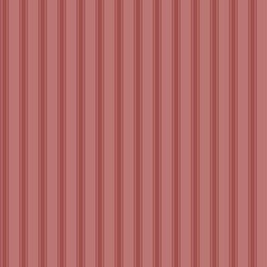 Ticking Stripe dark: Dusty Red Pillow Ticking