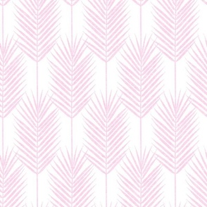 Palm Fronds - Palm Leaf -pink/white - LAD24