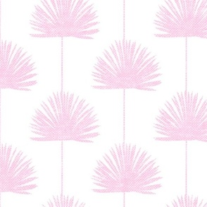 (jumbo scale) Fan Palm - Coastal Leaves - pink/white - LAD24