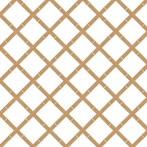 (small scale) Bamboo Lattice - golden brown - LAD24
