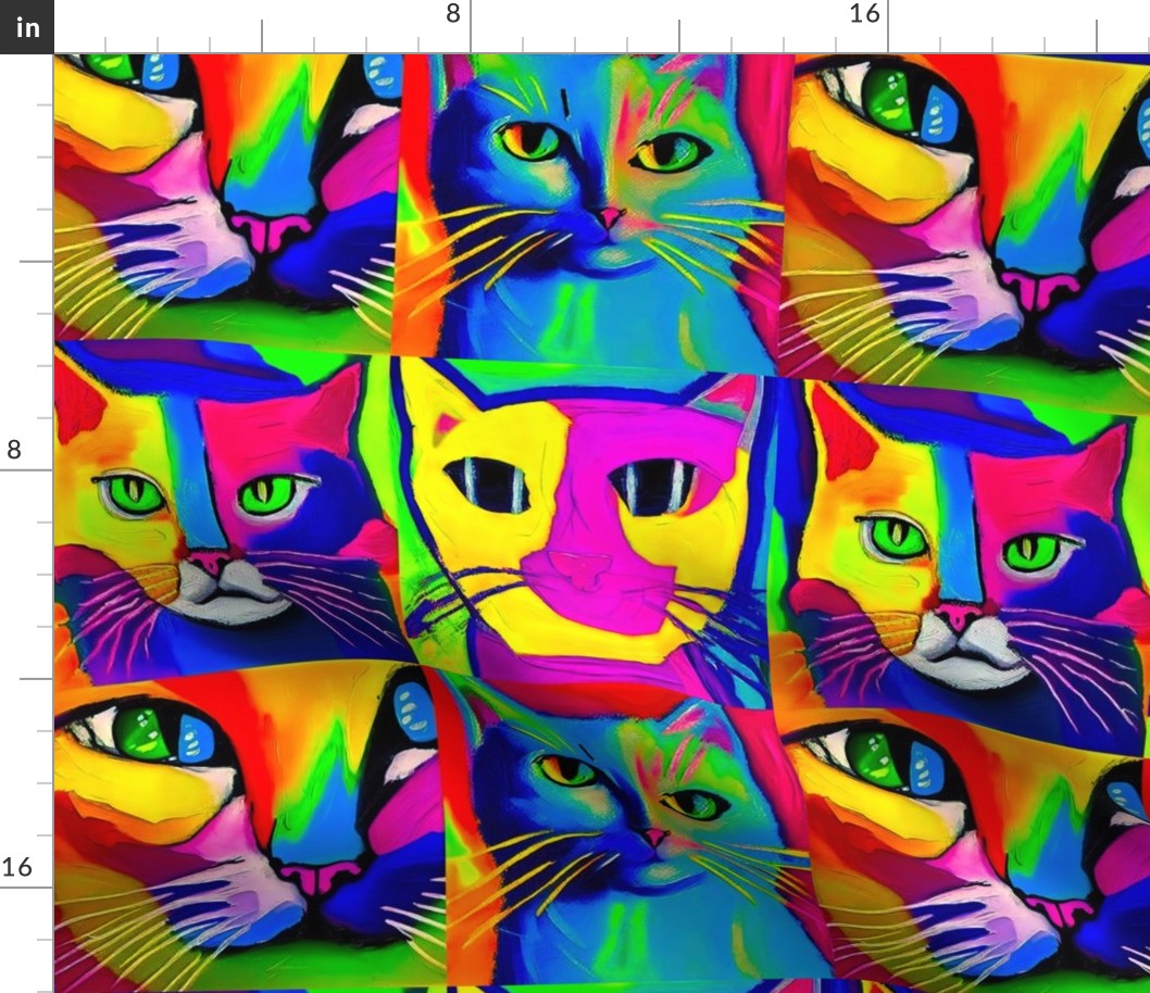 pop art cats portraits ML