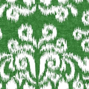 (jumbo scale) Ikat - dark green - coastal - LAD24