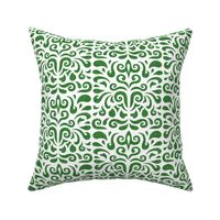 Garden demask - floral grandmillenial - green - LAD24