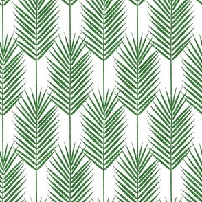 Palm Fronds - Palm Leaf - green/white - LAD24