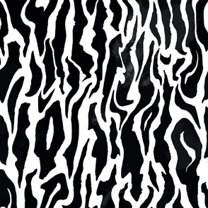 Abstract Black and White Tiger Stripes