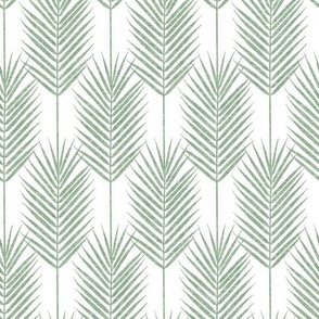 Palm Fronds - Palm Leaf - sage/white - LAD24
