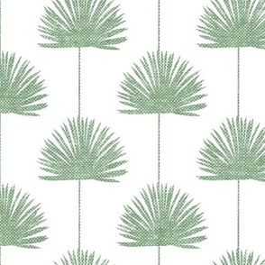 (jumbo scale) Fan Palm - Coastal Leaves - sage/white - LAD24