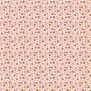 Spring floral (3") - cream, pink, brown (ST2023SF)