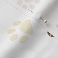 Terra cotta paw prints