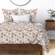 Medium Geometric Triangles, Warm Neutral Tones