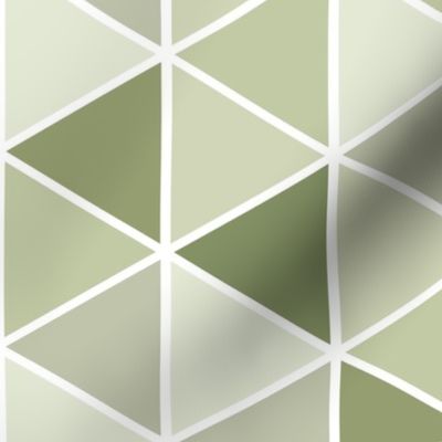 Medium Geometric Triangles, Spring Green