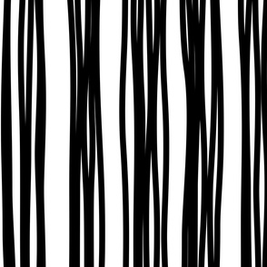 Curving Black Stripes on White