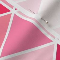 Medium Geometric Triangles, Hot Pink Tones