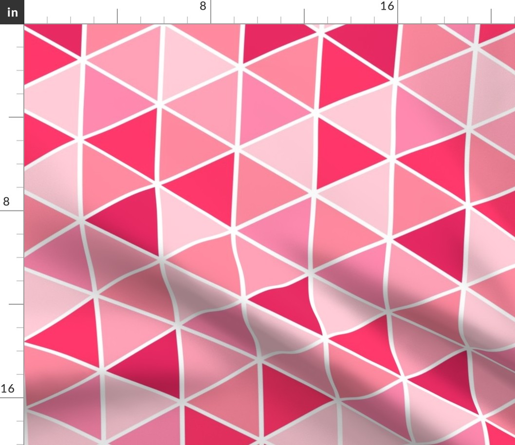 Medium Geometric Triangles, Hot Pink Tones