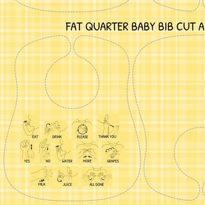 Fat Quarter Baby Bib--yellow