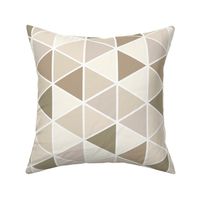 Medium Geometric Triangles, Ivory and Beige Tones