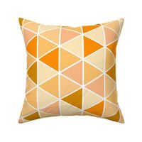 Medium Geometric Triangles, Golden Orange Tones