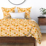 Medium Geometric Triangles, Golden Orange Tones