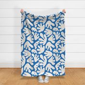 Large - abstract blue and white jumbo shapes for wallpaper