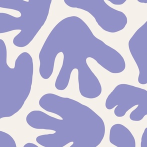 Large - abstract lilac and white jumbo shapes for wallpaper