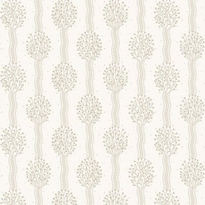 Cosette light: Sand & Off White Bouquet Ribbon Stripe, Neutral Small Floral