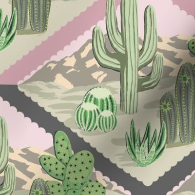 Southwest Succulents and Desert - Small - Pink Sand Palette