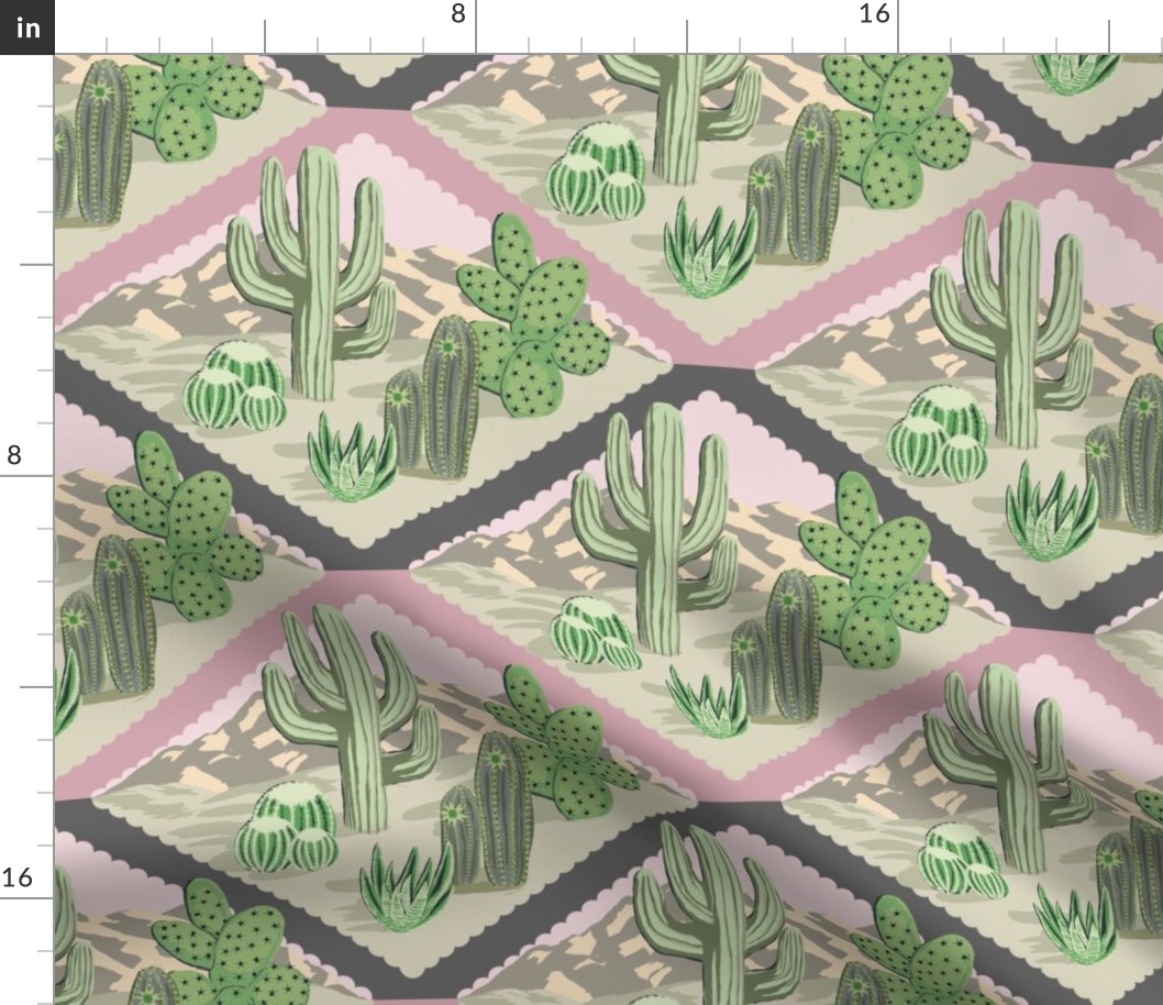 Southwest Succulents and Desert - Small - Pink Sand Palette