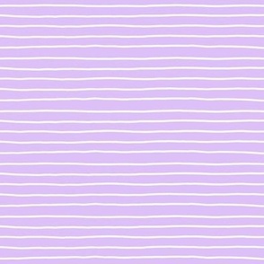 Cream on lavender wonky thin line stripe