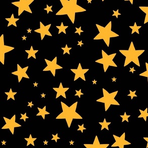 Simple stars, warm honey gold