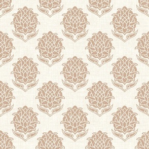 Tali Block Print Sienna Ivory