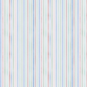 Pastel Watercolor Circus Stripes | Blue, Green, Red, Pink