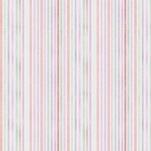 Pastel Watercolor Circus Stripes | Green, Red, Pink, Peach, Purple