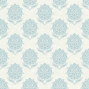 Tali Block Print Pastel Blue Green