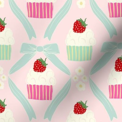 Berry Special Celebration - Strawberry Cupcake and Bows Medium