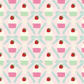 Berry Special Celebration - Strawberry Cupcake and Bows Medium