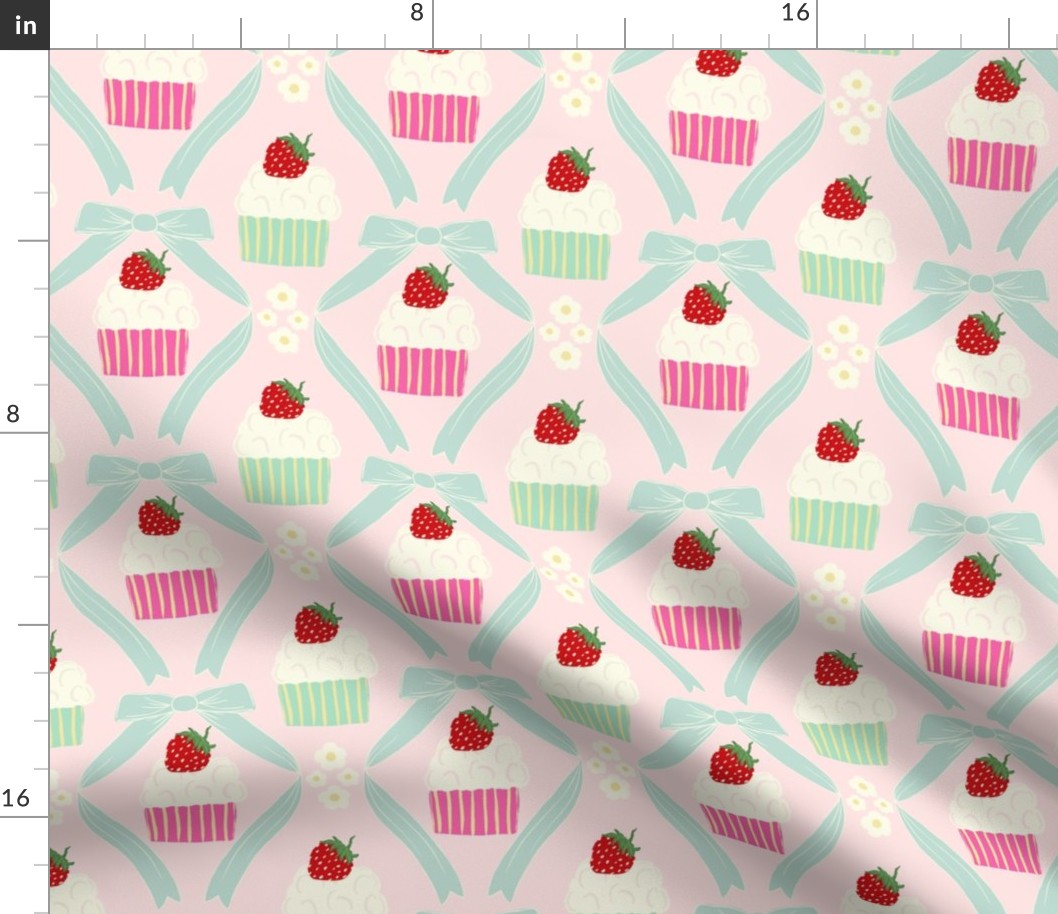 Berry Special Celebration - Strawberry Cupcake and Bows Medium