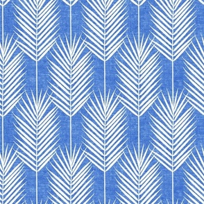 Palm Fronds - Palm Leaf - white/blue - LAD24