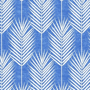 (jumbo scale) Palm Fronds - Palm Leaf - white/blue - LAD24