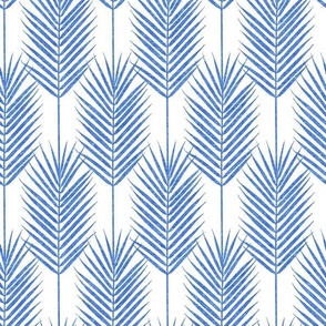 Palm Fronds - Palm Leaf - blue/white - LAD24