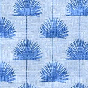 (jumbo scale) Fan Palm - Coastal Leaves - blue/blue - LAD24